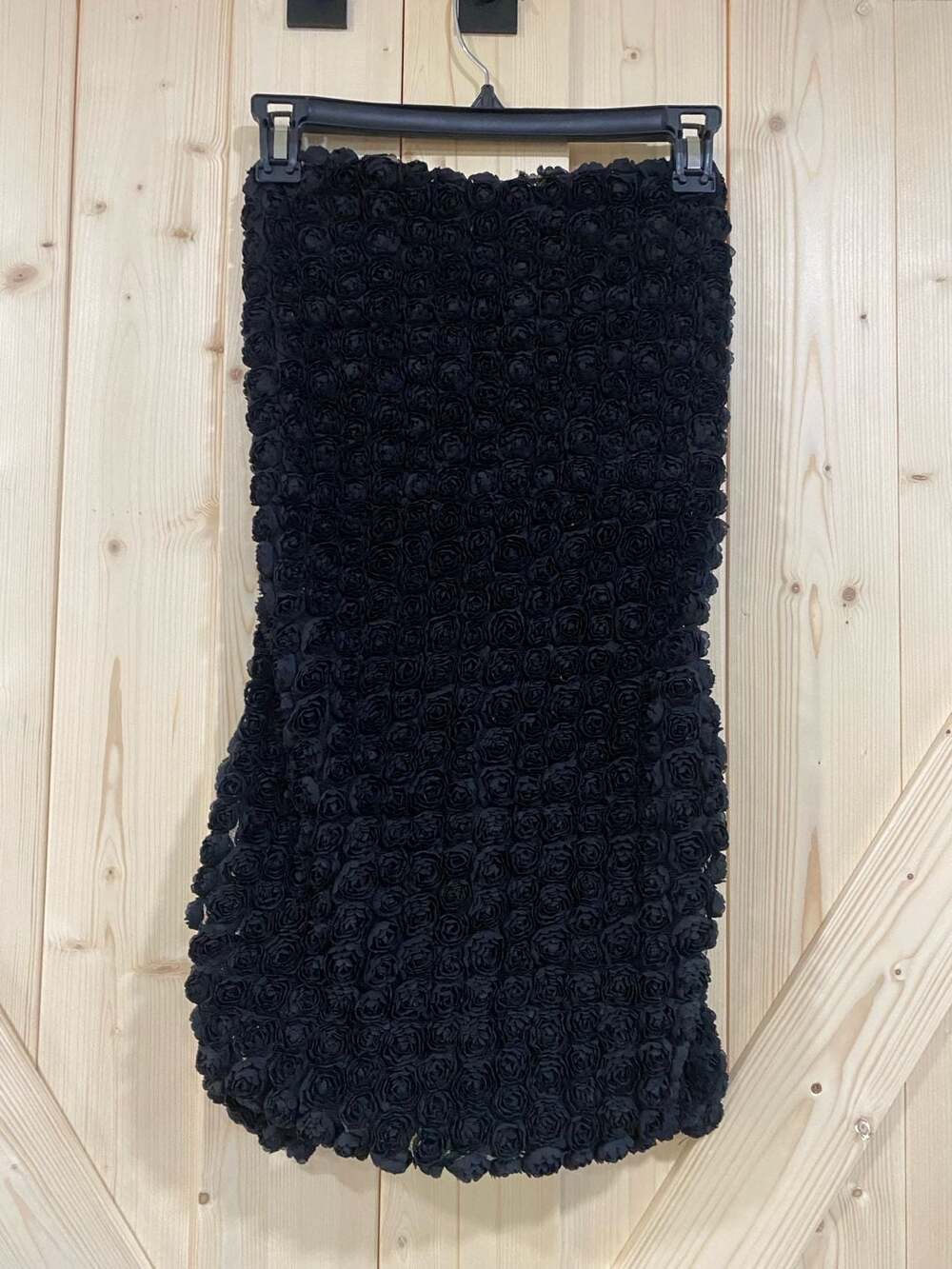Forever 21 Black Rosette 3D Floral Tube Dress Mini